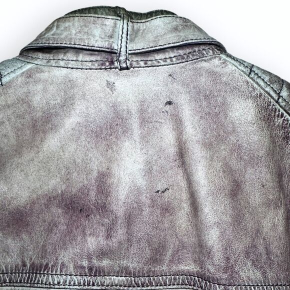 Harley Davidson Black Label Washed Lambskin Leather Moto Jacket Men's M - Picture 5 of 15